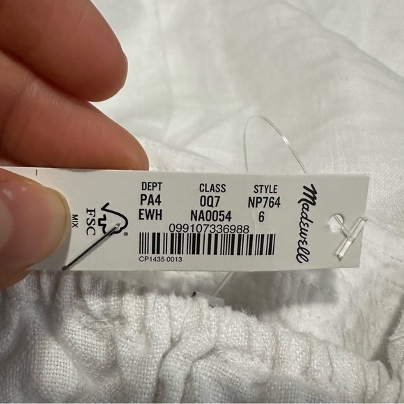 Madewell Square-Neck Mini Dress in 100% Linen - Picture 7 of 8